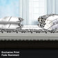 4 Piece Duvet Cover Set Black White Boho Floral 18 Deep Sheet Zipper Queen King