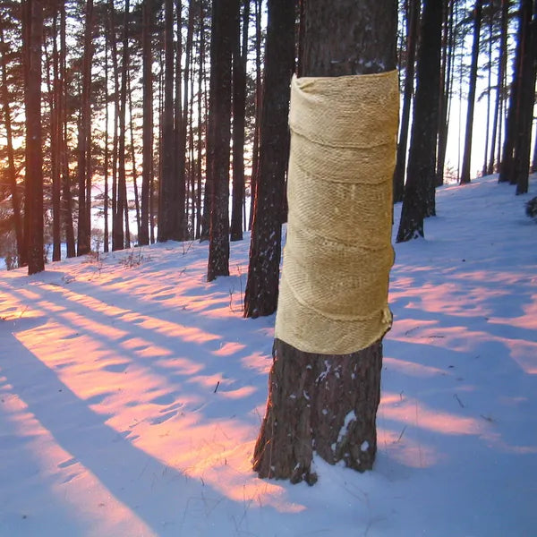 40 in x 15 ft Gardening Burlap Roll Natural Jute Tree Wrap Weed Barrier Fabric
