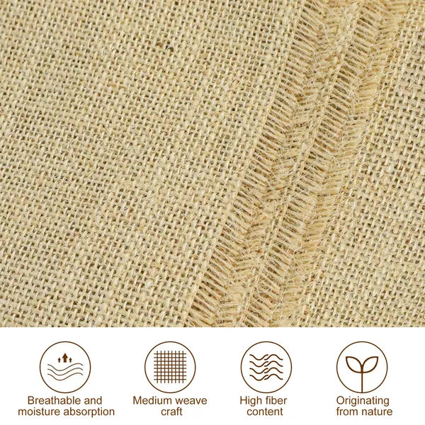 Burlap Fabric Roll 40in x 12ft Natural Jute Garden Weed Barrier Tree Wrap