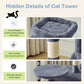 44" Cat Tree Tower Multi-Level Condo Hammock Sisal Scratching Posts Indoor Cats