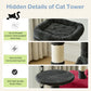 44" Cat Tree Tower Multi-Level Condo Hammock Sisal Scratching Posts Indoor Cats