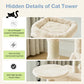44" Cat Tree Tower Multi-Level Condo Hammock Sisal Scratching Posts Indoor Cats