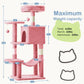 44" Cat Tree Tower Multi-Level Condo Hammock Sisal Scratching Posts Indoor Cats