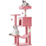 44" Cat Tree Tower Multi-Level Condo Hammock Sisal Scratching Posts Indoor Cats