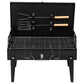 Portable Charcoal Grill Folding BBQ Grill Adjustable Grate Camping Picnic