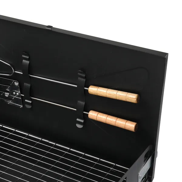 Portable Charcoal Grill Folding BBQ Grill Adjustable Grate Camping Picnic