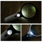 3X 45X Magnifying Glass 3 LED Light Handheld Magnifier Reading Jewelry Loupe