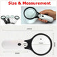 3X 45X Magnifying Glass 3 LED Light Handheld Magnifier Reading Jewelry Loupe