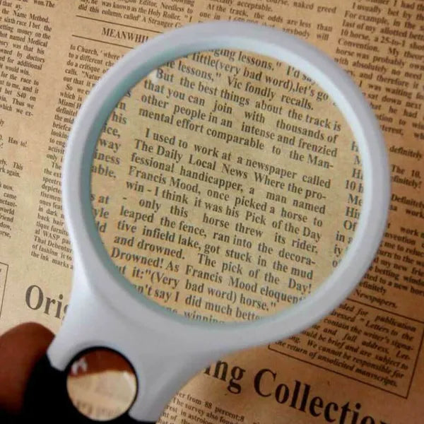 3X 45X Magnifying Glass 3 LED Light Handheld Magnifier Reading Jewelry Loupe