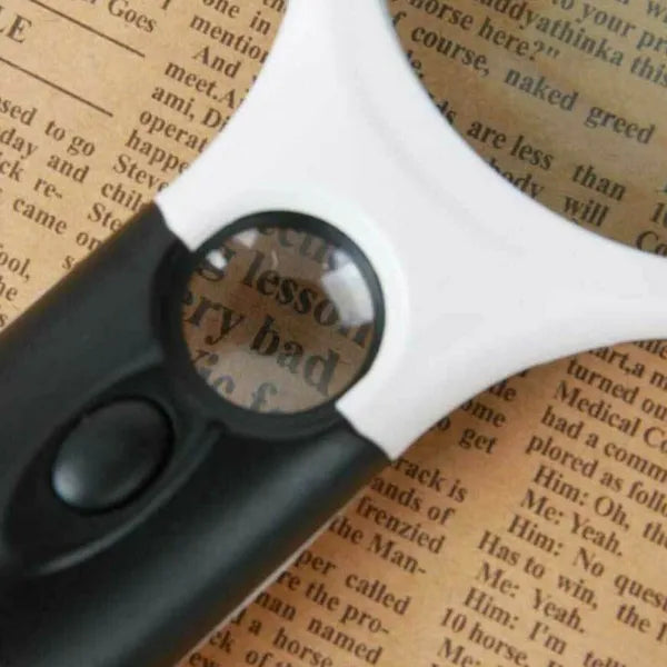 3X 45X Magnifying Glass 3 LED Light Handheld Magnifier Reading Jewelry Loupe