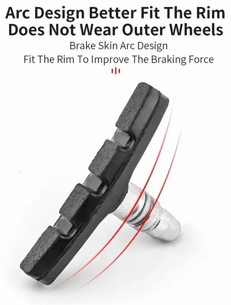 5 Pairs Bicycle V Brake Pads 70mm Black Cycling Bike Brake Shoes