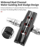 5 Pairs Bicycle V Brake Pads 70mm Black Cycling Bike Brake Shoes