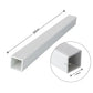 FRP Fiberglass Square Tube 50mm 1.96" x 3ft Structural Composite Tubing 0.18" Wall