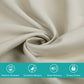 50x106 Beige Blackout Curtain Extra Long Thermal Insulated Privacy Grommet
