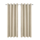50x106 Beige Blackout Curtain Extra Long Thermal Insulated Privacy Grommet