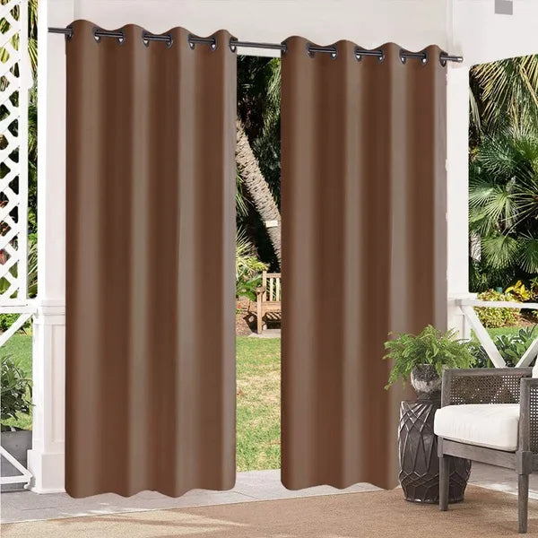 Brown 50x84 Room Darkening Curtain Thermal Grommet Privacy Noise Reducing Drape