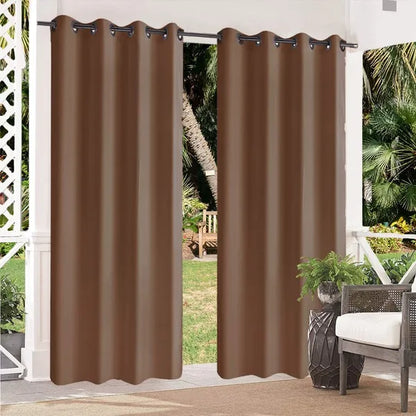 Brown 50x84 Room Darkening Curtain Thermal Grommet Privacy Noise Reducing Drape