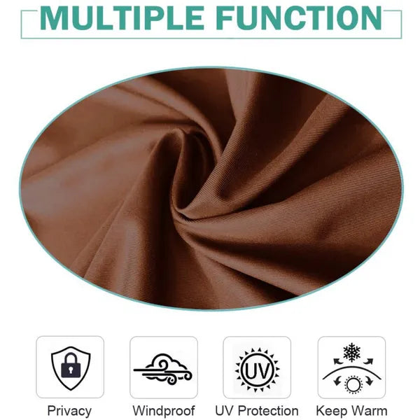 Brown 50x84 Room Darkening Curtain Thermal Grommet Privacy Noise Reducing Drape