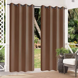 Brown 50x84 Room Darkening Curtain Thermal Grommet Privacy Noise Reducing Drape