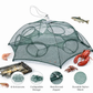 Fishing Bait Trap Crab Shrimp Crawdad Cast Dip Net Fish Minnow Cage Foldable