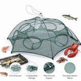 Fishing Bait Trap Crab Shrimp Crawdad Cast Dip Net Fish Minnow Cage Foldable