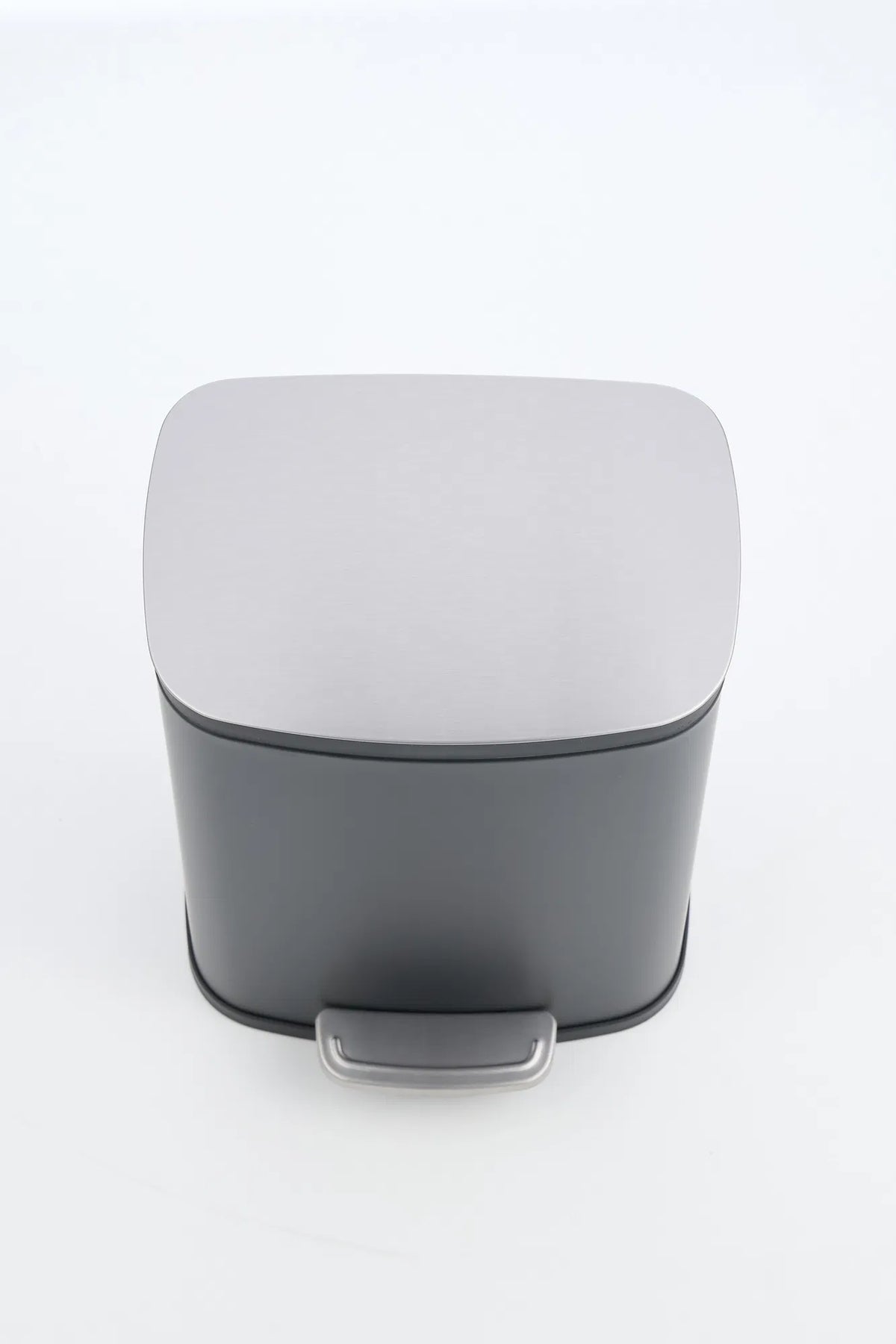 Small Bathroom Trash Can 5L 1.3 Gal Black Stainless Steel Step Pedal with Lid