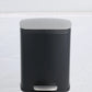 Small Bathroom Trash Can 5L 1.3 Gal Black Stainless Steel Step Pedal with Lid