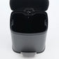 Small Bathroom Trash Can 5L 1.3 Gal Black Stainless Steel Step Pedal with Lid