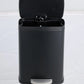 Small Bathroom Trash Can 5L 1.3 Gal Black Stainless Steel Step Pedal with Lid