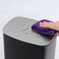 Small Bathroom Trash Can 5L 1.3 Gal Black Stainless Steel Step Pedal with Lid