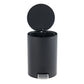 5L Small Bathroom Trash Can Black Stainless Steel Step Pedal Lid Removable Bucket