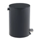 5L Small Bathroom Trash Can Black Stainless Steel Step Pedal Lid Removable Bucket