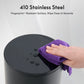 5L Small Bathroom Trash Can Black Stainless Steel Step Pedal Lid Removable Bucket
