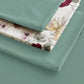 6 Panel Window Curtain Set Sage Green Floral Drapes 38x84 Light Filtering Grommet