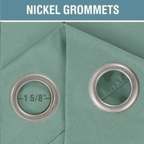 6 Panel Window Curtain Set Sage Green Floral Drapes 38x84 Light Filtering Grommet
