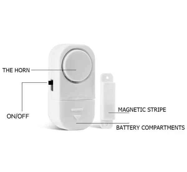 6 Pack Wireless Door Window Alarm Magnetic Sensor Home Security System