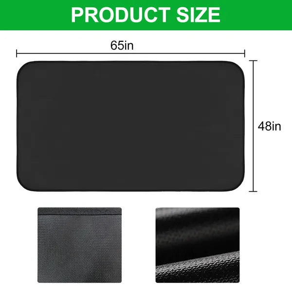 Grill Mat Deck Protector BBQ Fire Pit Patio Lawn Heat Resistant 39x23 65x48