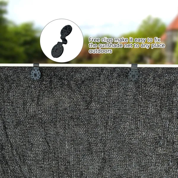 6x20 FT Black Shade Cloth HDPE Sun Mesh Net Garden Greenhouse Patio Plant Cover