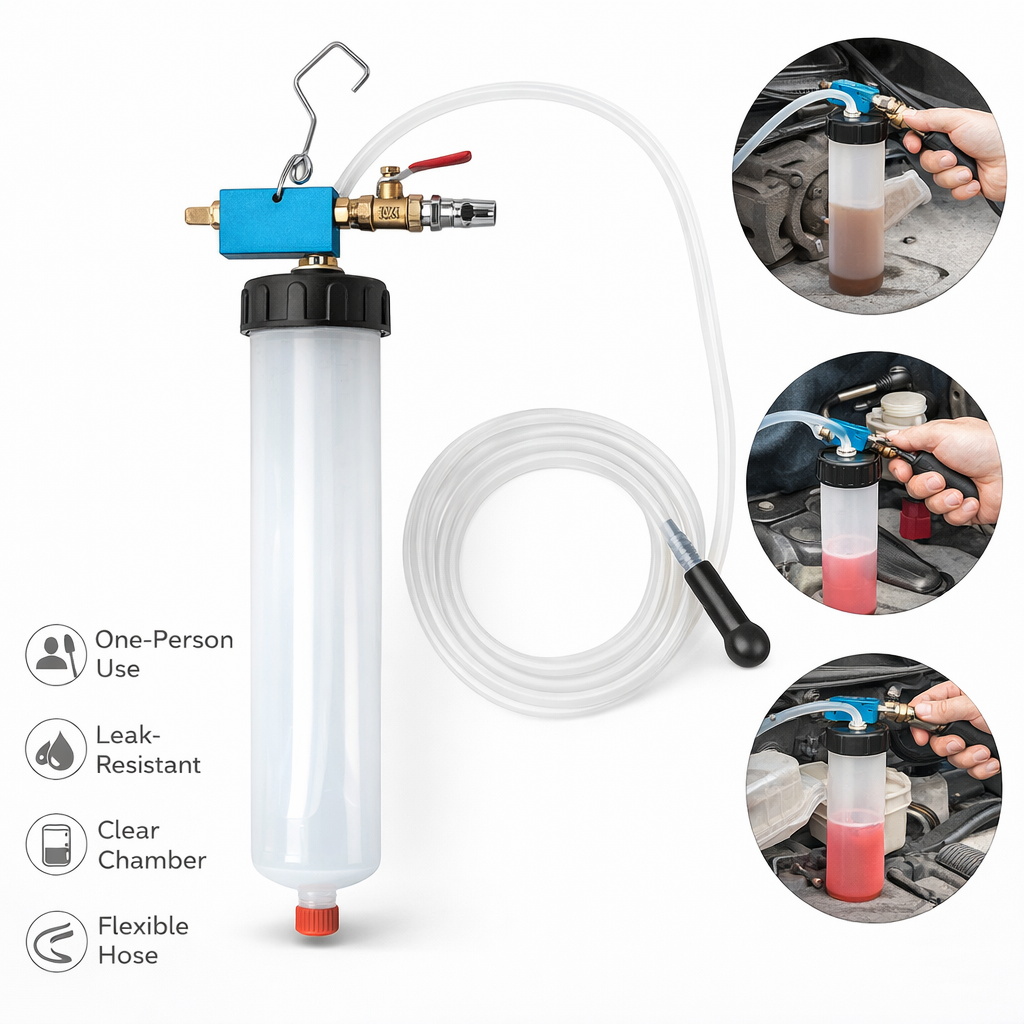 Fluid Vacuum Pump Brake Bleeder Tank Tool kit Oil Change Vehicle Car Extractor