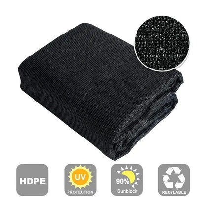 8x12 Ft 90% Shade Cloth Black Sunscreen Fabric Net Mesh UV Resistant Cut Edge
