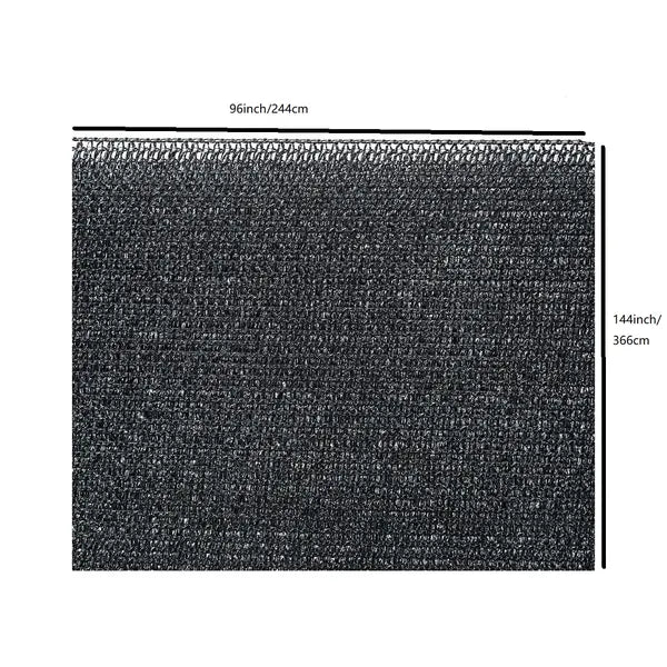 8x12 Ft 90% Shade Cloth Black Sunscreen Fabric Net Mesh UV Resistant Cut Edge
