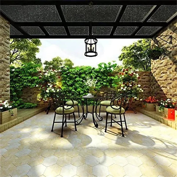 8x12 Ft 90% Shade Cloth Black Sunscreen Fabric Net Mesh UV Resistant Cut Edge