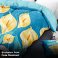9 Piece Bed in a Bag Set Calla Lily Floral Bedspread Curtains Cal King Size