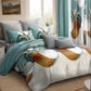 9 Piece Modern Floral Vase Bedspread Curtain Set Queen King Cal King Bedding