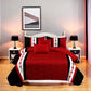 9 Piece Bed in a Bag Set Red White Boho Bedspread Curtains Queen King Cal