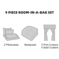 9 Piece Bed in a Bag Set Red White Boho Bedspread Curtains Queen King Cal
