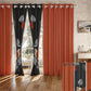 9 Piece Bed in a Bag Set Brown Black Leaf Bedspread Curtains Queen King Cal