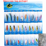 30PCS Fishing Lures Crankbaits Minnow Hard Baits Bass Trout Freshwater Tackle Set