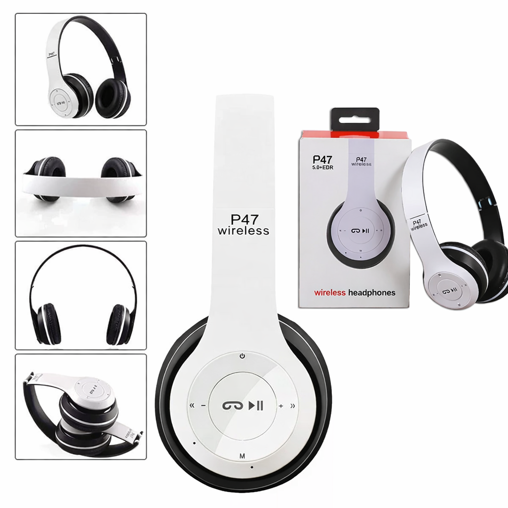 Bluetooth Wireless Headphones 5.0 Headset Foldable Ear Over Stereo Mic Over-Ear