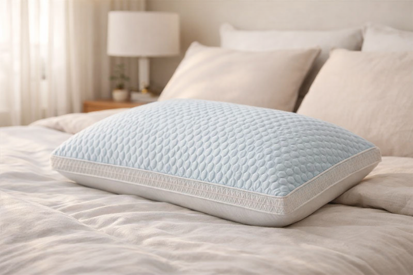 Cooling Bed Pillows Set of 2 Ice Silk Soft Breathable for Hot Side Back Sleepers
